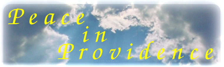 Peace in Providence, picture of sunbeams through clouds