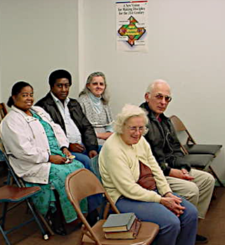 A small group in attendance at a church in Cambridge, Maryland in 2002.